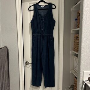 White Birch Denim Romper